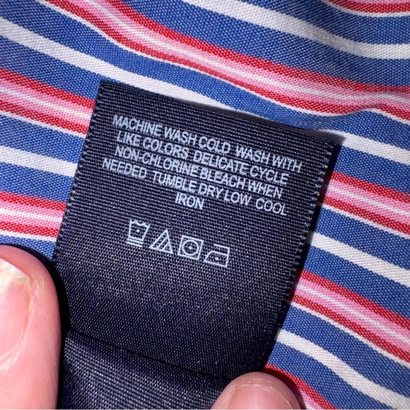 Liz Claiborne Denim Blazer with Red and Blue Striped Lining - Picture 8 of 9